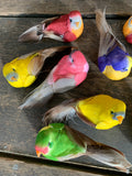 12 pcs - 3.5" Artificial Colorful Birds