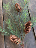 26" Pine Spray x7 with 3 Pinecones