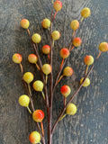 12 pcs 16" Mauve or Green or Yellow/Orange Berries Spray