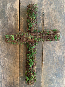 Green Moss Vine Cross