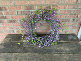 29" Forget Me Not & Berry Wreath - Purple