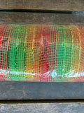 10.5"x10yds Striped Metallic Poly Mesh