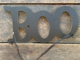 “BOO” Halloween Glitter Sign