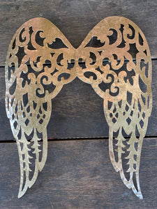 Large Gold Metal Wings