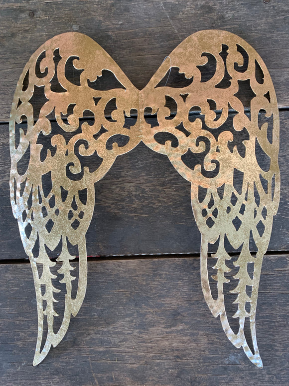 Large Gold Metal Wings